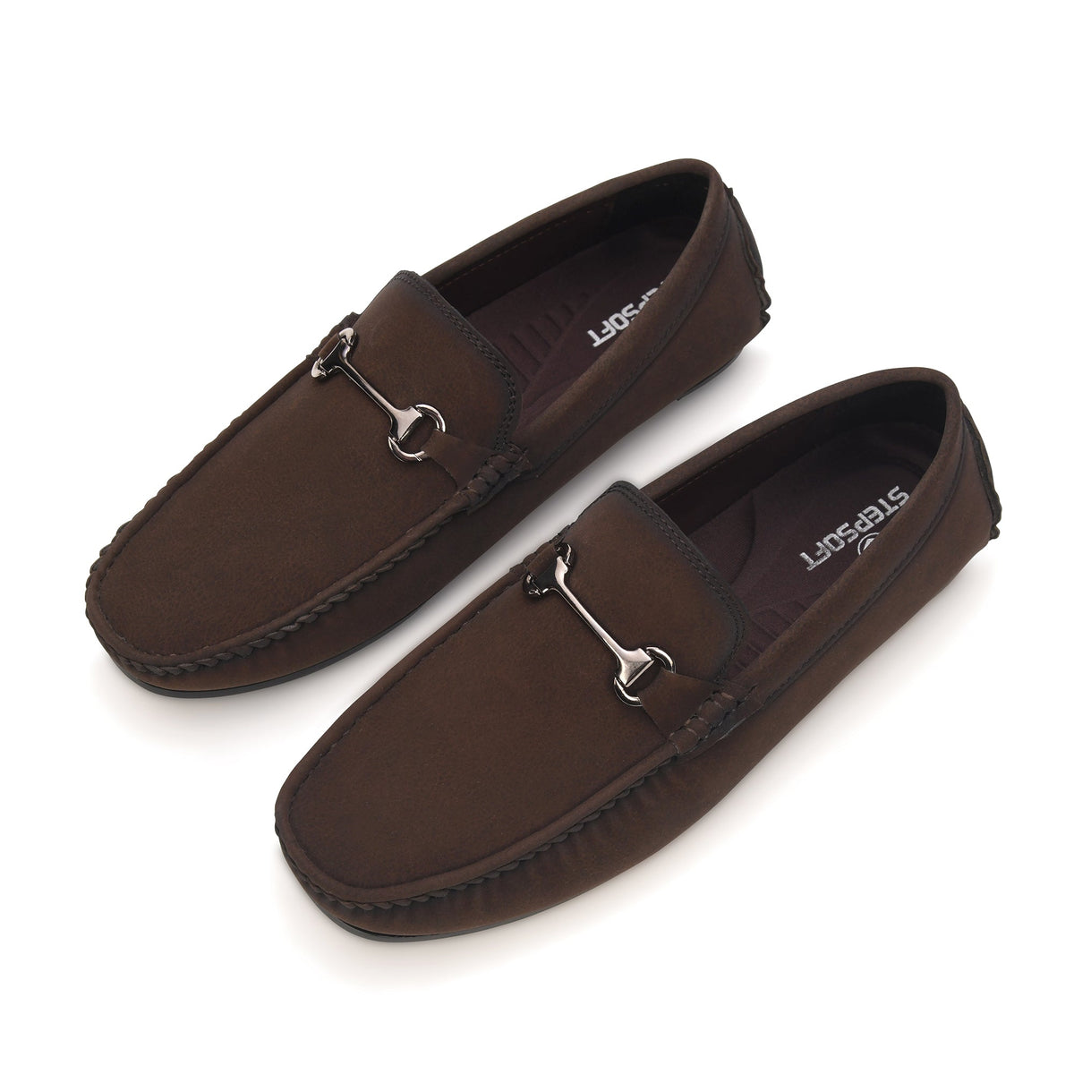 Suede Finish Horsebit Slip-On Loafers Men