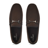 Suede Finish Horsebit Slip-On Loafers Men