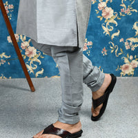 Leather V-Strap Cushioned Slippers for Men