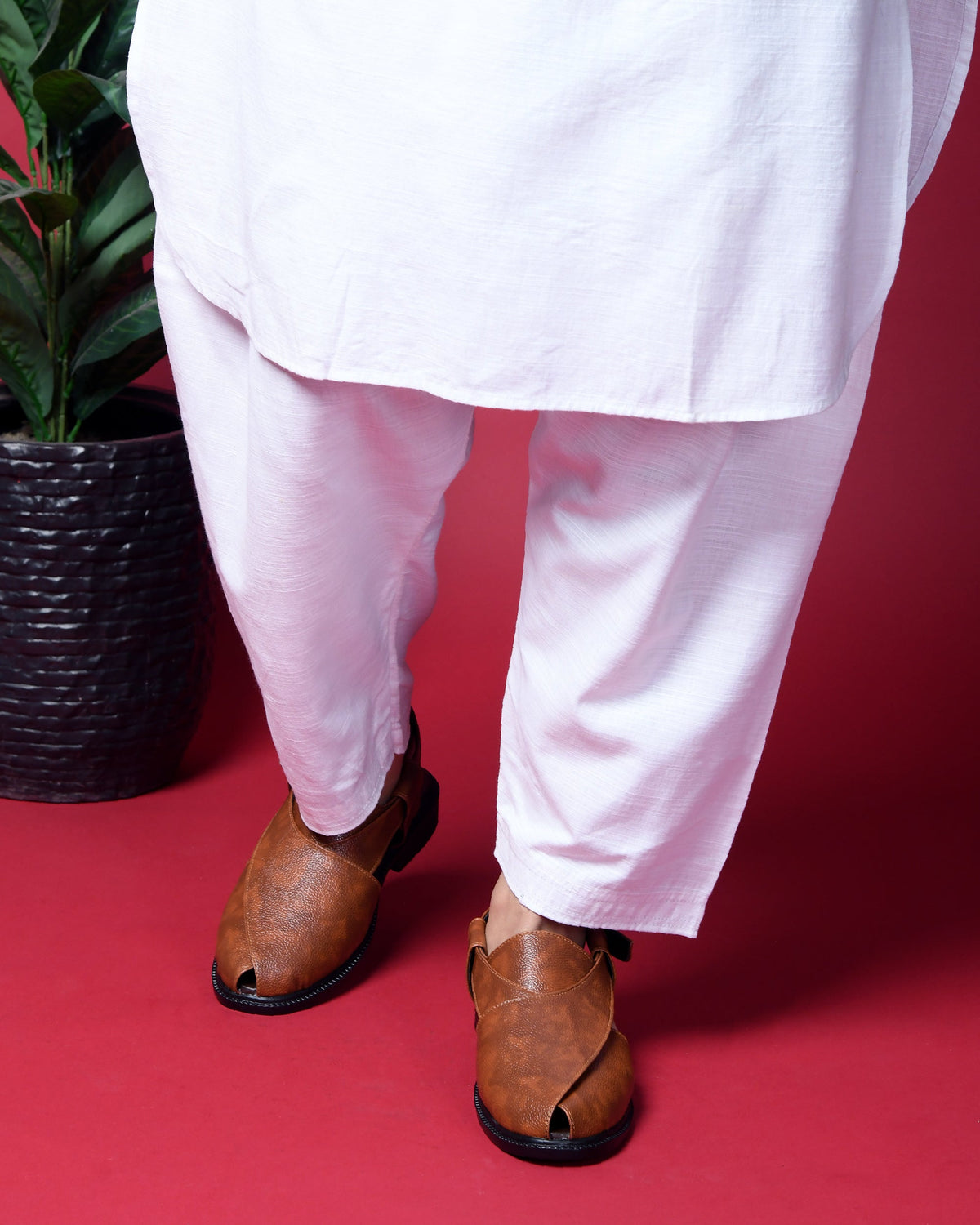 Peshawari Faux Leather Ethnic Sandals Men