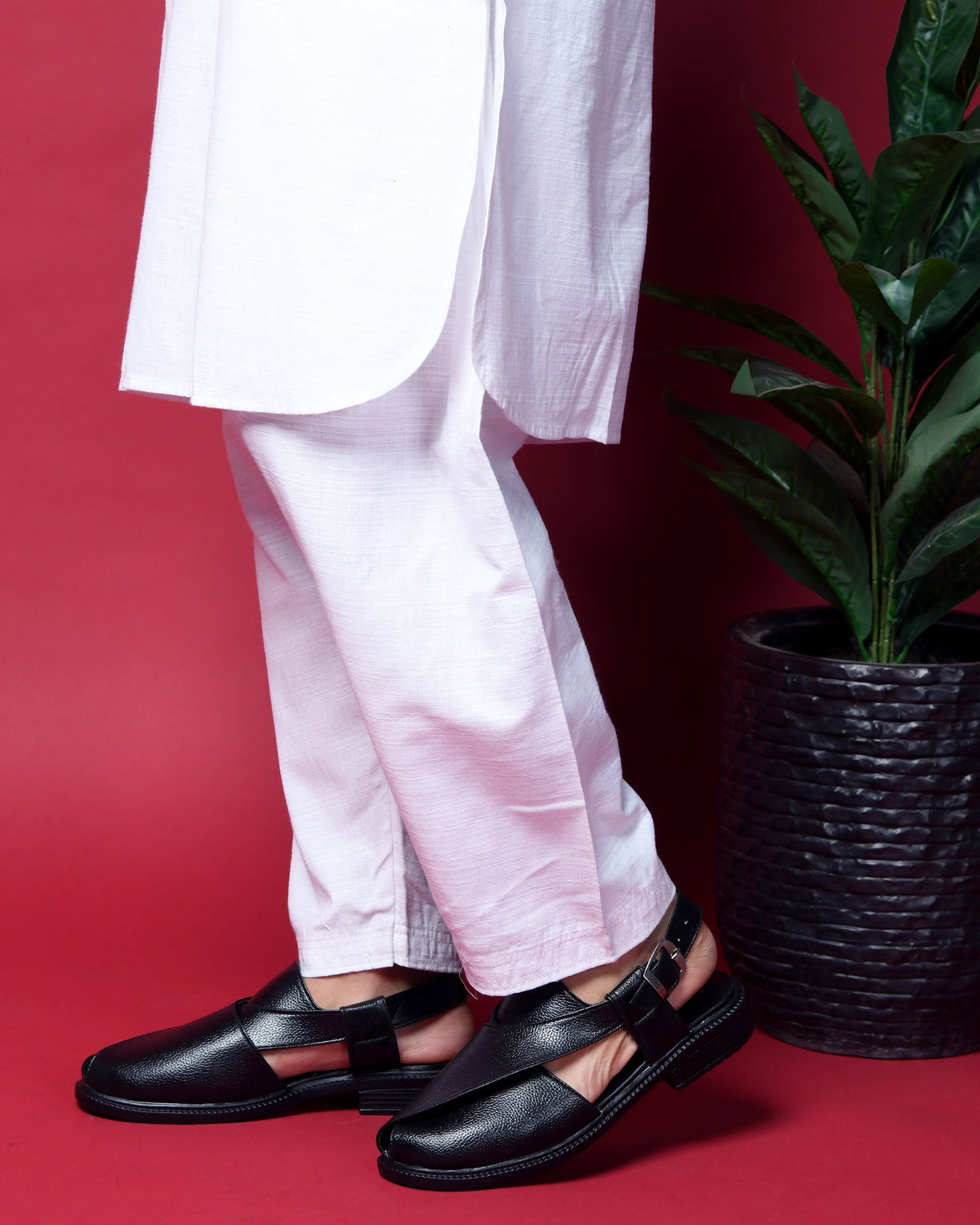 Peshawari Faux Leather Ethnic Sandals Men