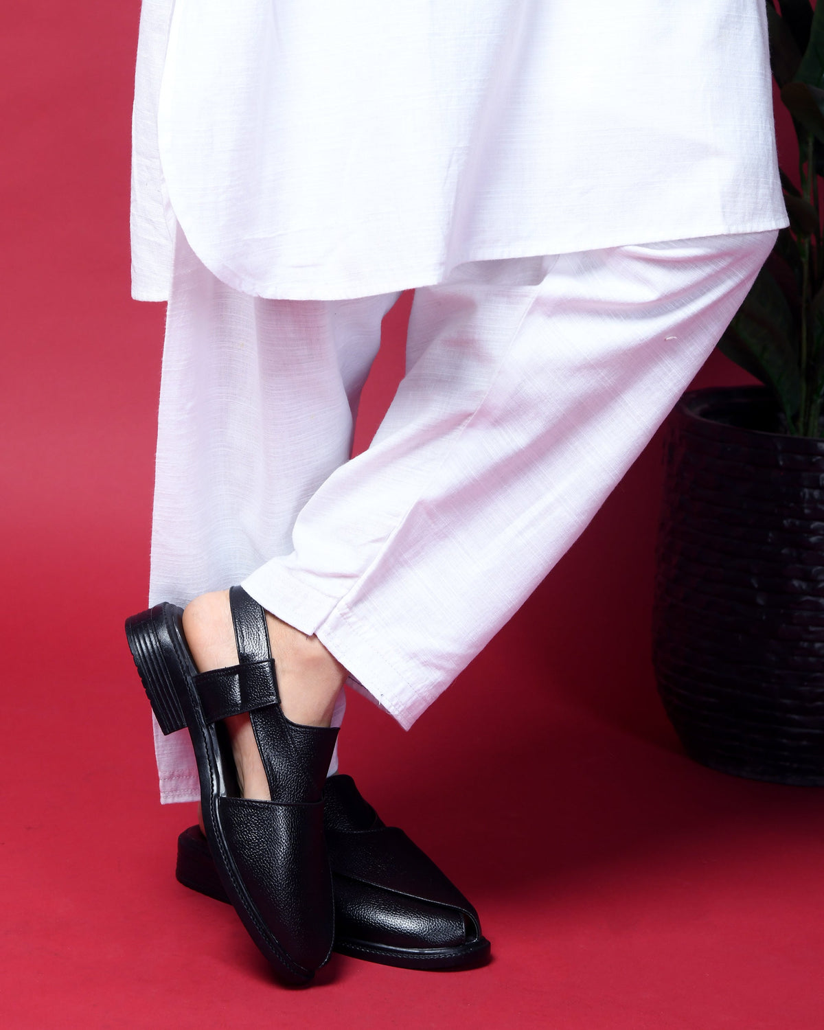 Peshawari Faux Leather Ethnic Sandals Men