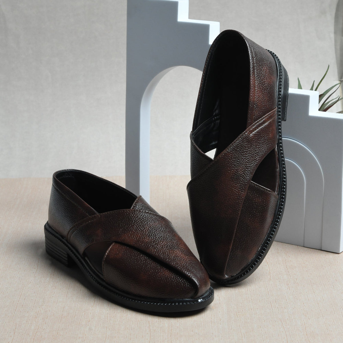 Ethnic Slip-On Closed-Toe Sandals Men