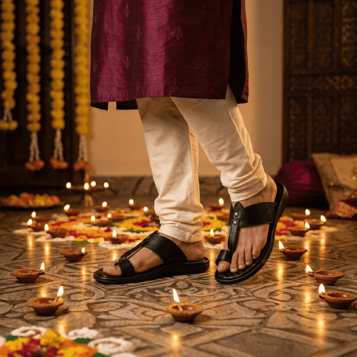 Orthopedic Comfort Kolhapuri Slippers Men