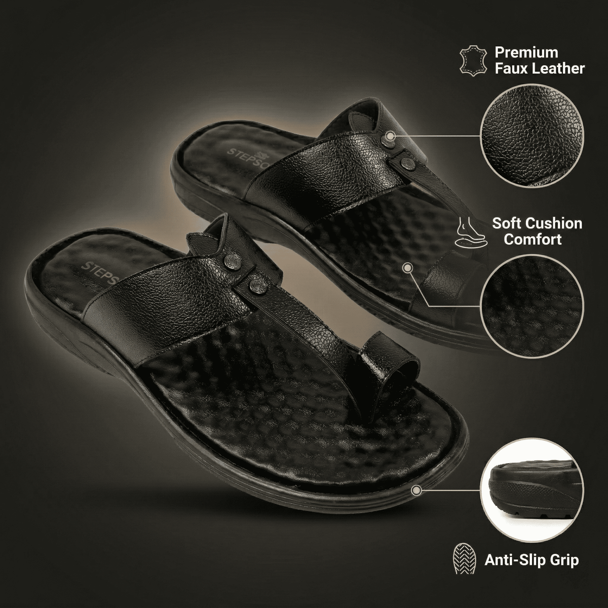 Orthopedic Comfort Kolhapuri Slippers Men