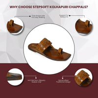 Brown sandal with features highlighted on a white background