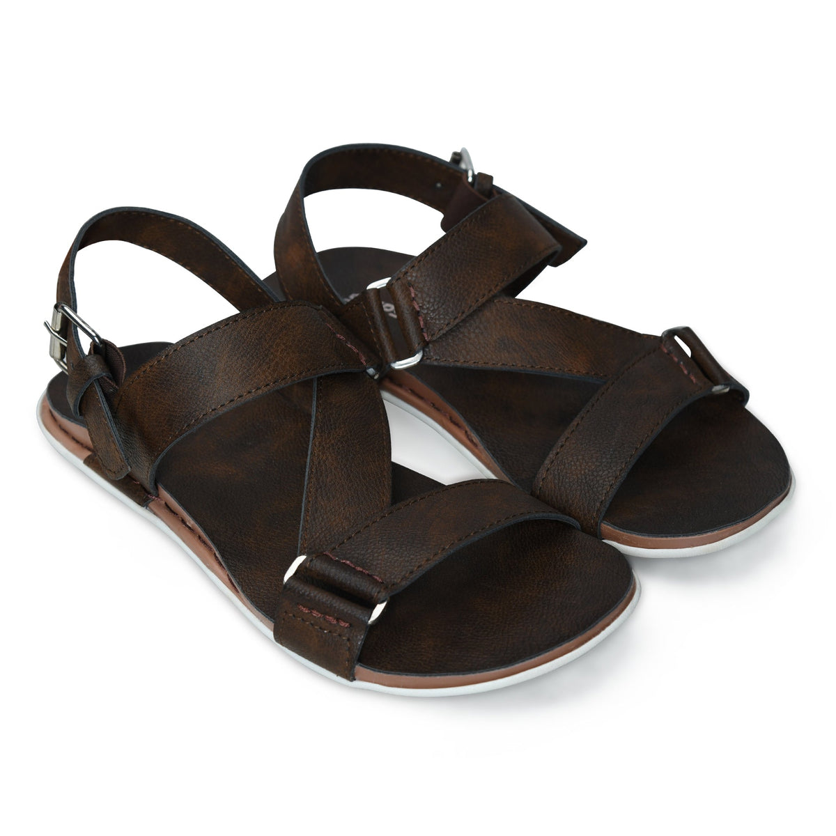 Cushioned Footbed Buckle Strap Sandals Men
