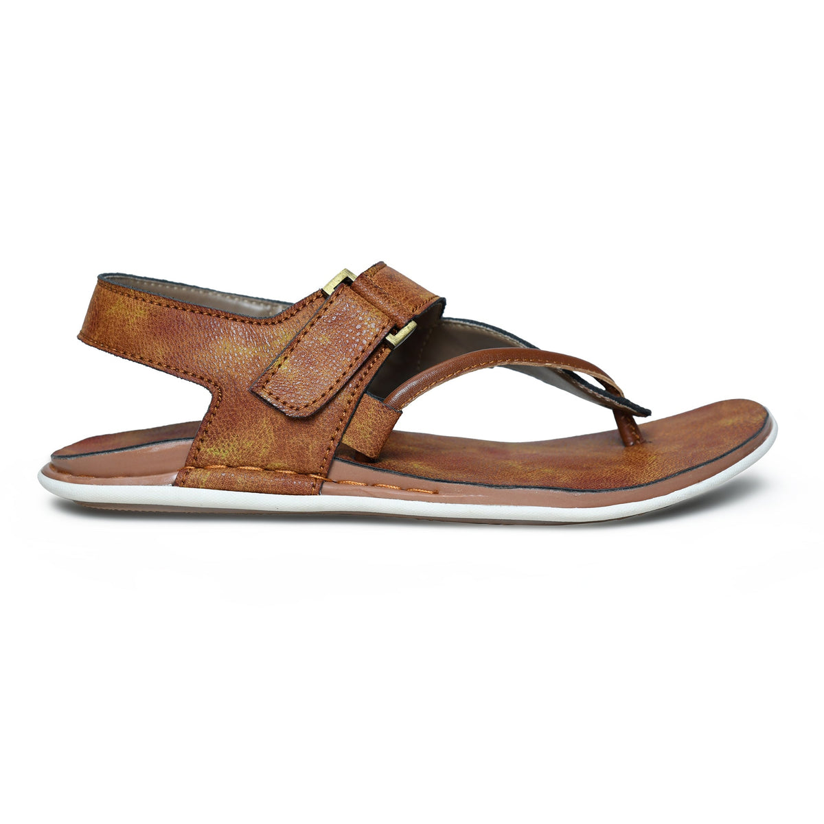 Faux Leather Sandals with Adjustable Backstrap