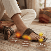 Rajveer Crest Pure Leather Kolhapuri Chappals