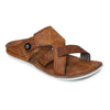 Faux Leather Slip-On Slippers for Men