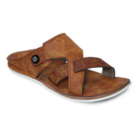 Faux Leather Slip-On Slippers for Men