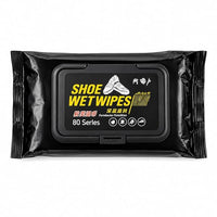 Premium Shoe Cleaning Wet Wipes | 80 Pulls | Instant Sneaker & Leather Shoe Cleaner | Resealable Pack