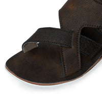 Faux Leather Slip-On Slippers for Men