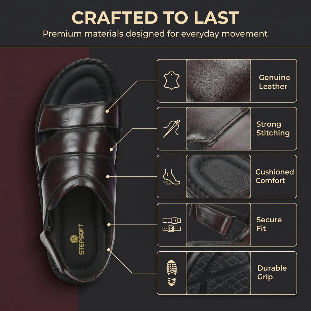 Handmade Leather Sandals with Adjustable Strap