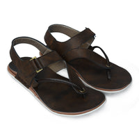 Faux Leather Sandals with Adjustable Backstrap