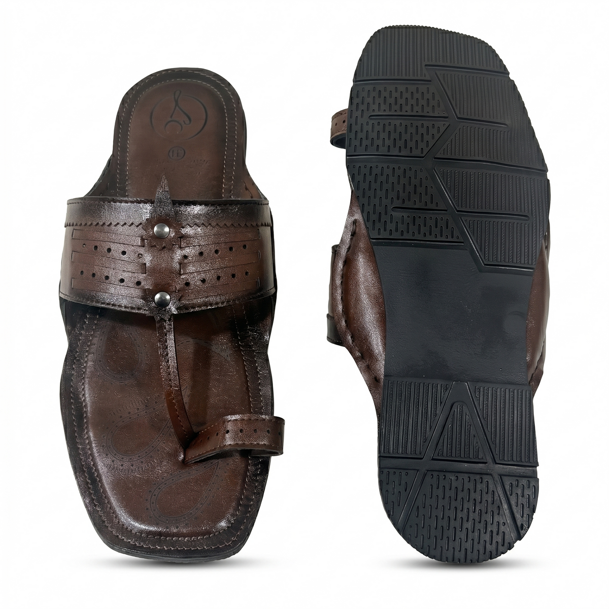 Cushioned Kolhapuri Toe Ring Slippers