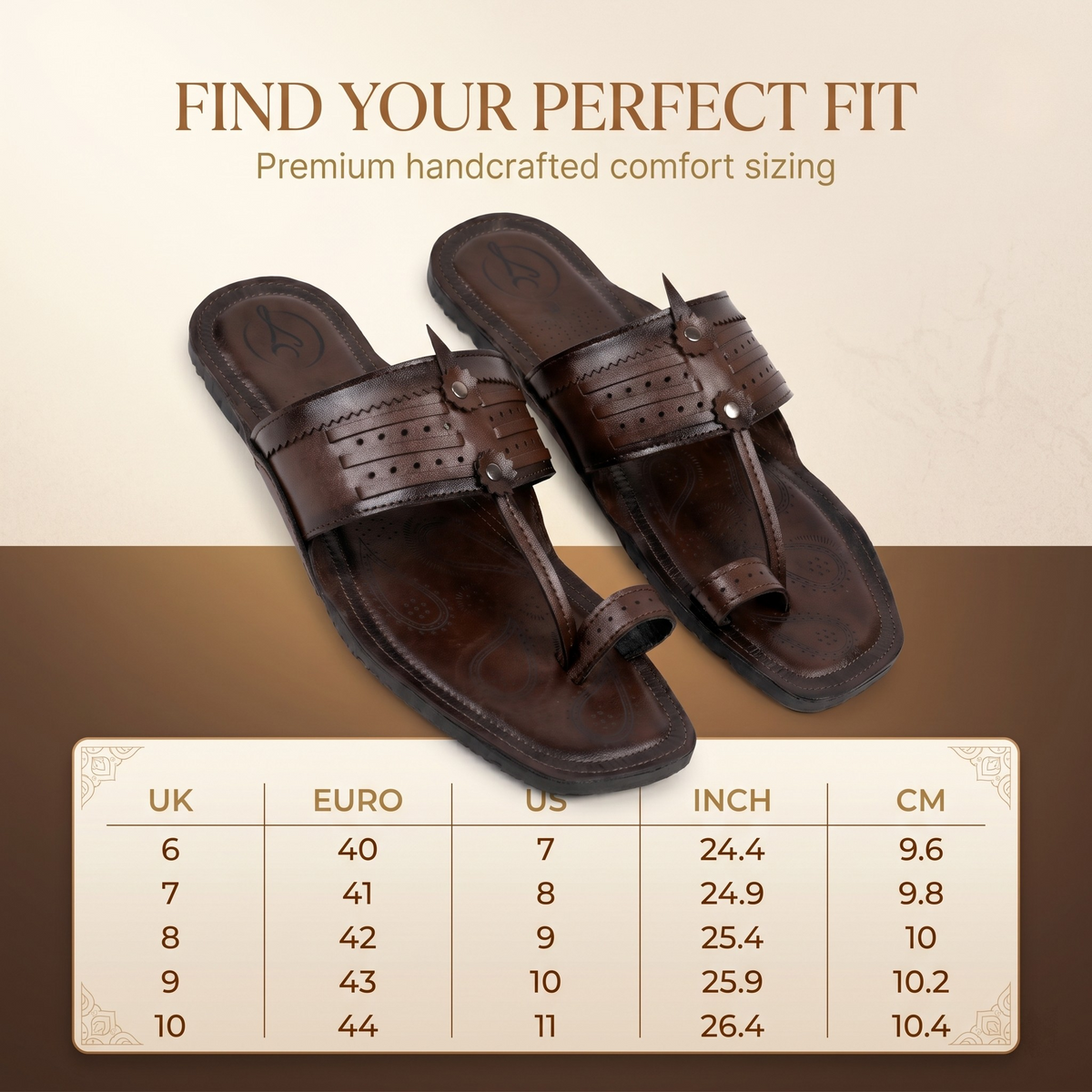 Cushioned Kolhapuri Toe Ring Slippers