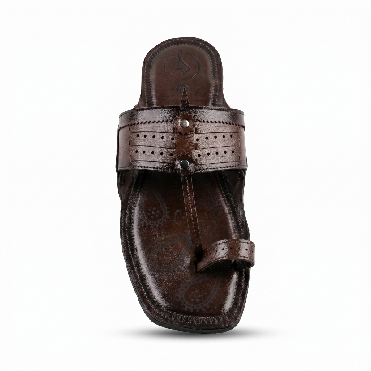 Cushioned Kolhapuri Toe Ring Slippers
