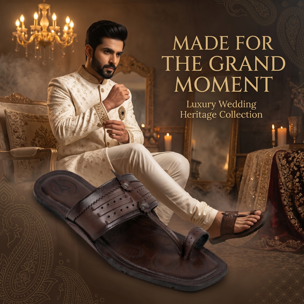 Cushioned Kolhapuri Toe Ring Slippers