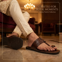 Cushioned Kolhapuri Toe Ring Slippers