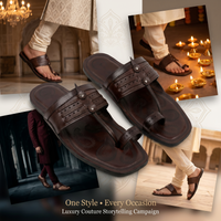Cushioned Kolhapuri Toe Ring Slippers