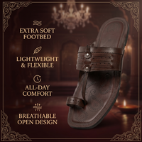 Cushioned Kolhapuri Toe Ring Slippers