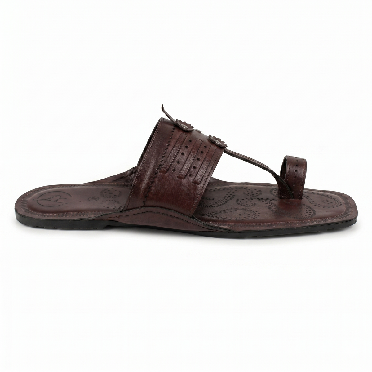 Cushioned Kolhapuri Toe Ring Slippers