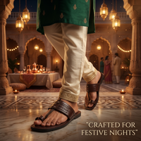 Cushioned Kolhapuri Toe Ring Slippers