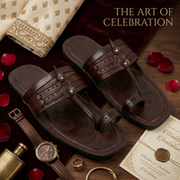 Cushioned Kolhapuri Toe Ring Slippers