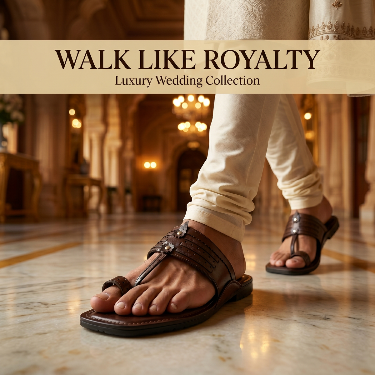 Cushioned Kolhapuri Toe Ring Slippers