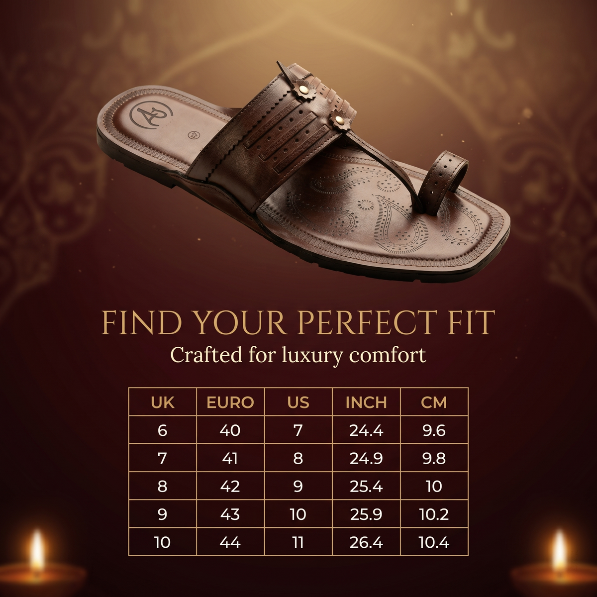 Cushioned Kolhapuri Toe Ring Slippers