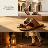 Cushioned Kolhapuri Toe Ring Slippers
