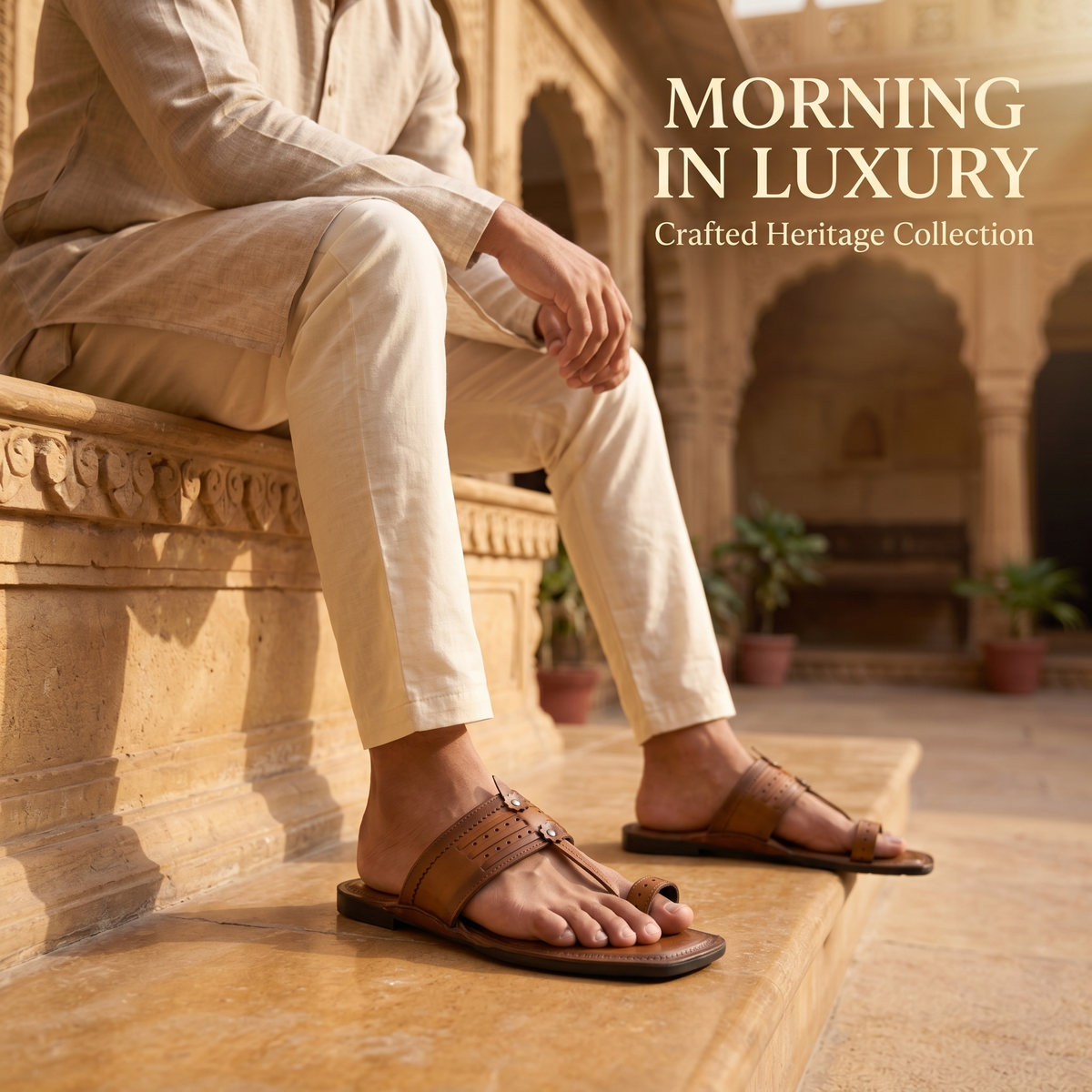 Cushioned Kolhapuri Toe Ring Slippers