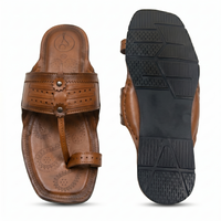Cushioned Kolhapuri Toe Ring Slippers