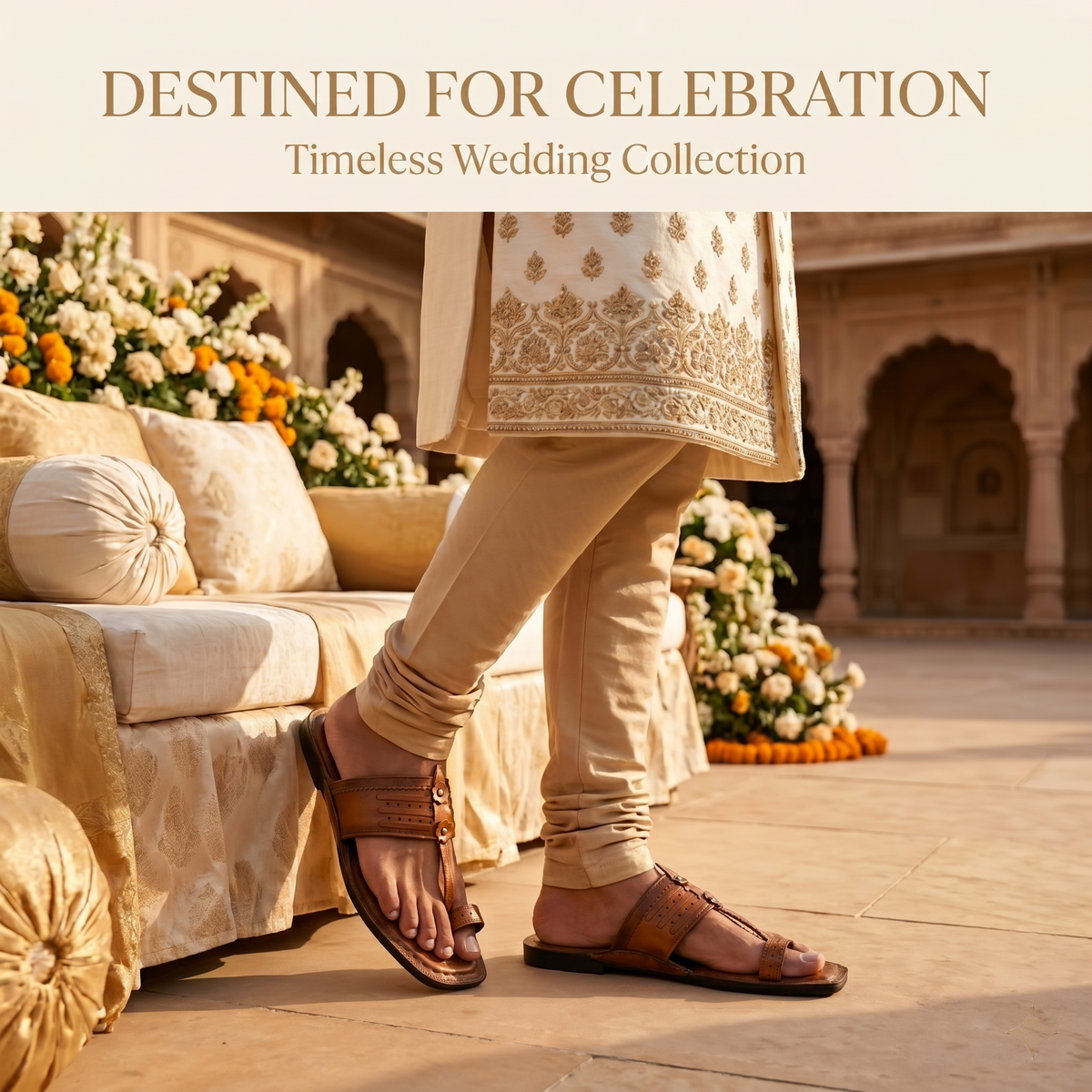 Cushioned Kolhapuri Toe Ring Slippers