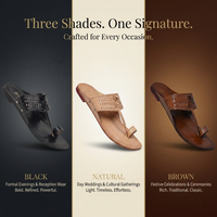 Embossed Pure Leather Kolhapuri Chappals