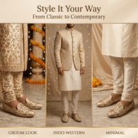 Gold Sequin Embroidered Wedding Mojari