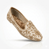 Gold Sequin Embroidered Wedding Mojari