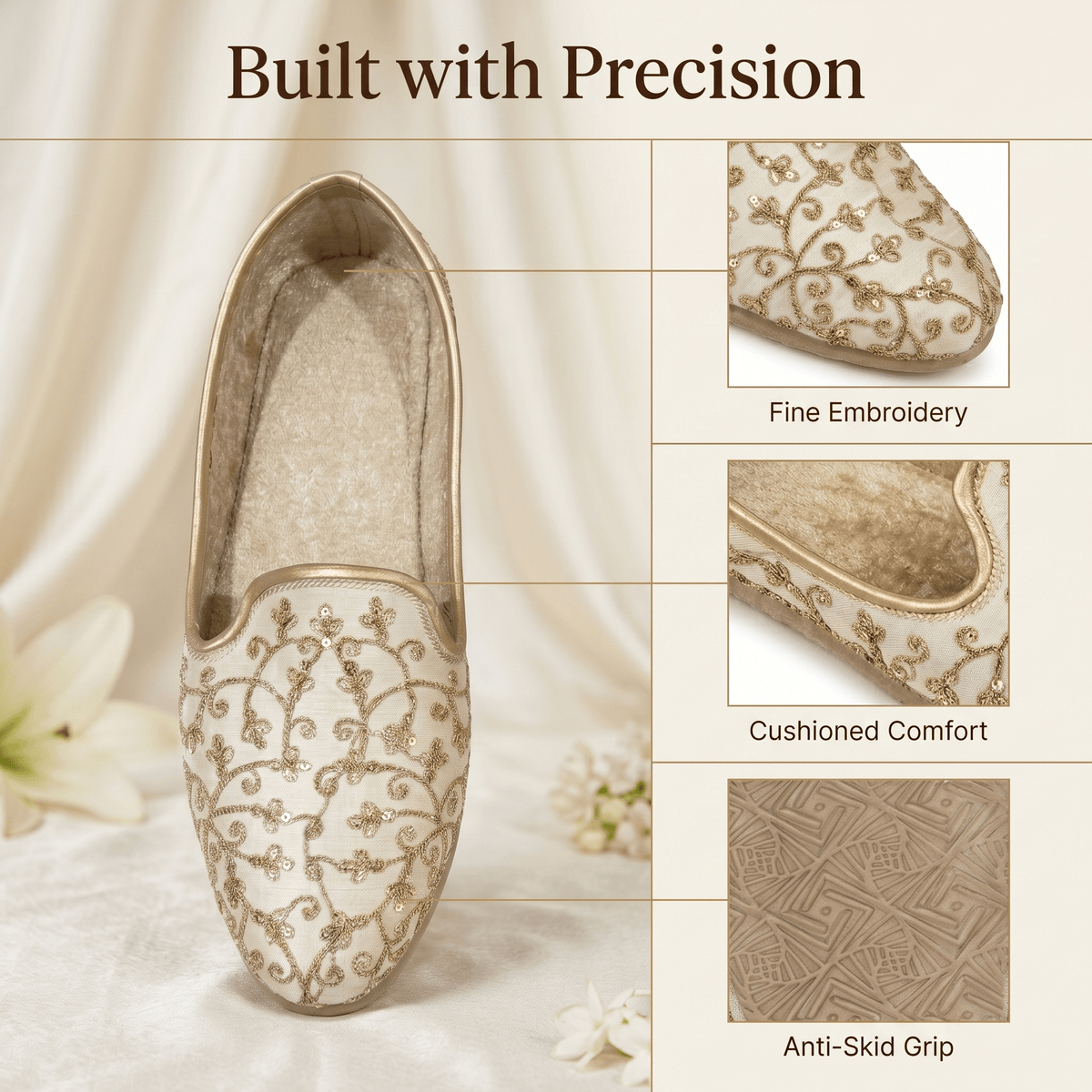 Premium Handcrafted Naagra Mojri Men