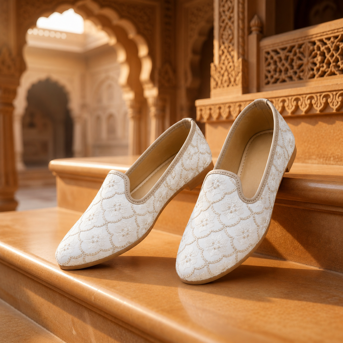Textured Ethnic Wedding Jutti for Men