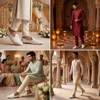 Textured Ethnic Wedding Jutti for Men