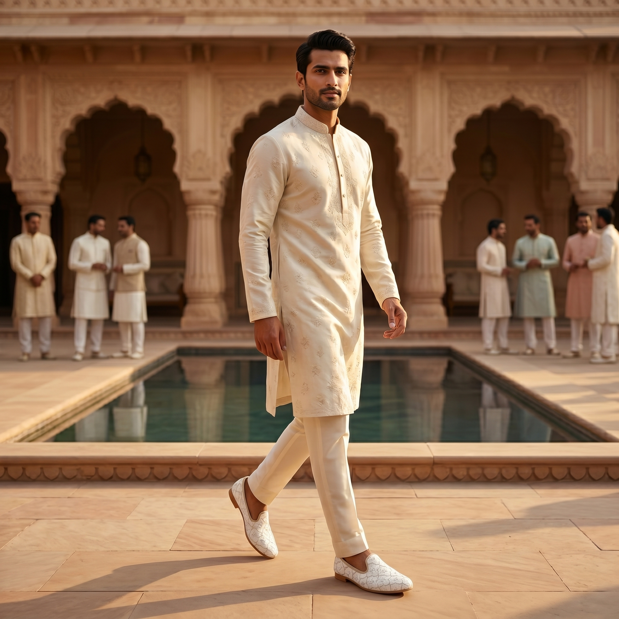 Textured Ethnic Wedding Jutti for Men