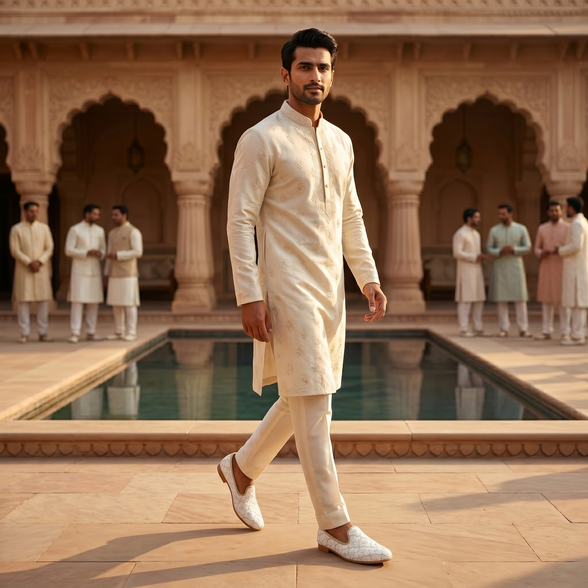 Textured Ethnic Wedding Jutti for Men