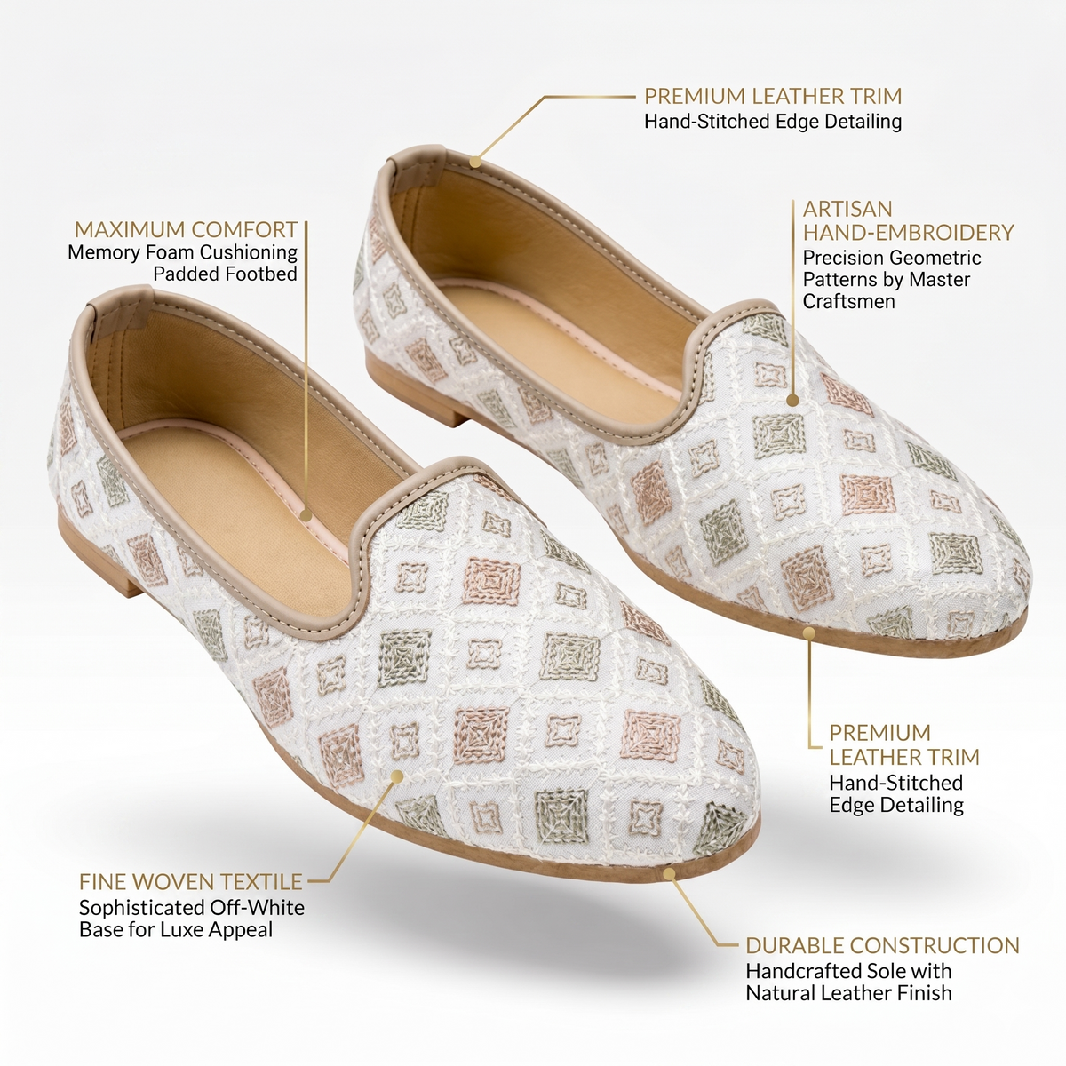 Embroidered Cushioned Comfort Nagra Juttis