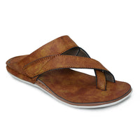 Brown sandal on a white background