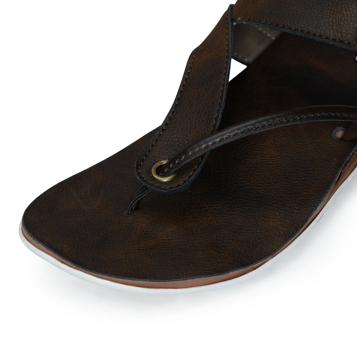 Faux Leather Sandals with Adjustable Backstrap