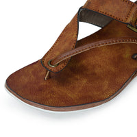 Faux Leather Sandals with Adjustable Backstrap