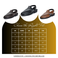 Peshawari Faux Leather Ethnic Sandals Men