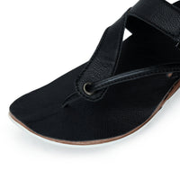Faux Leather Sandals with Adjustable Backstrap