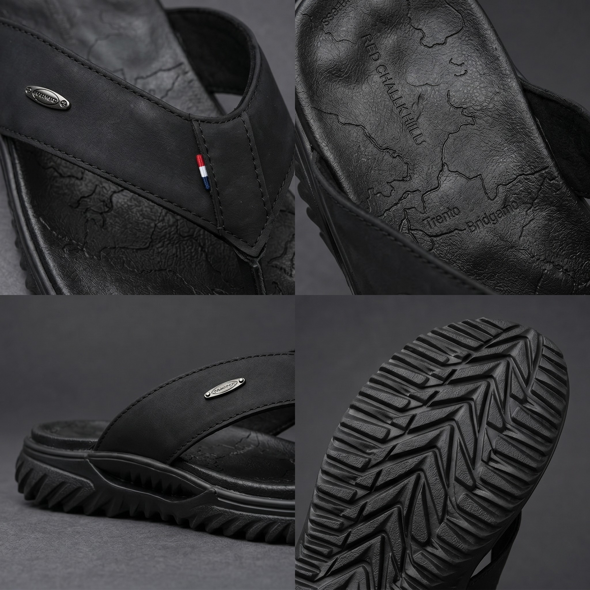 Men's Orthopedic Comfort Flip Flops | Arch Support | Premium Faux Leather | Cushioned Anti-Slip Slippers